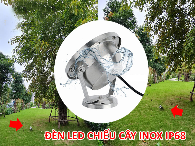 Đèn led chiếu cây Inox IP68