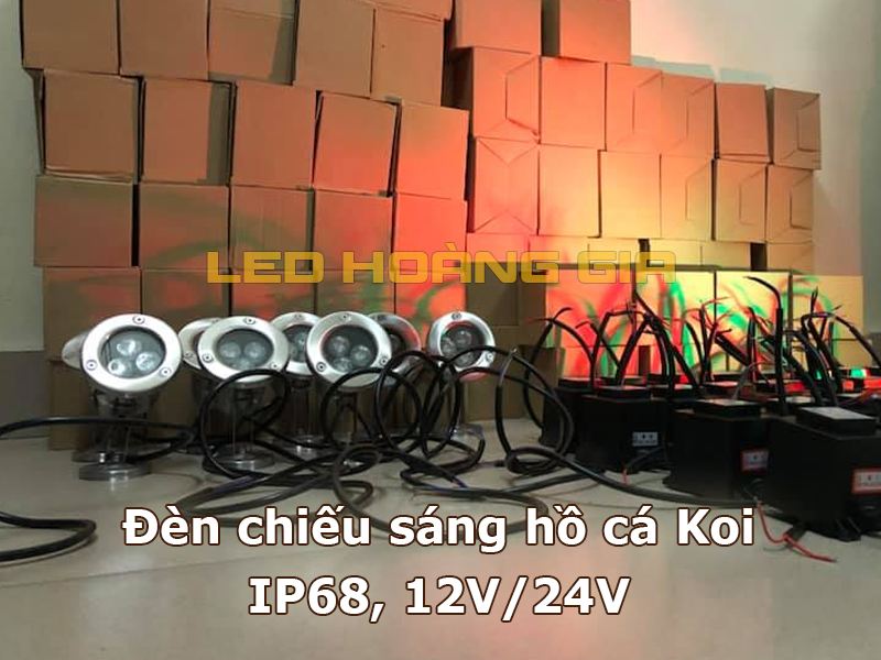 Đèn hồ cá Koi chuyên dụng IP68, điện áp 12V/24V
