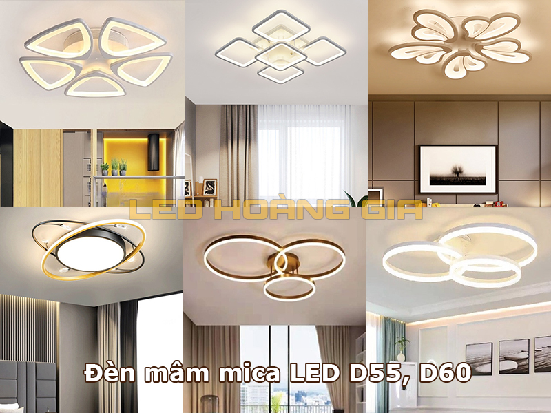 Đèn mâm mica LED D55, D60 nhỏ gọn