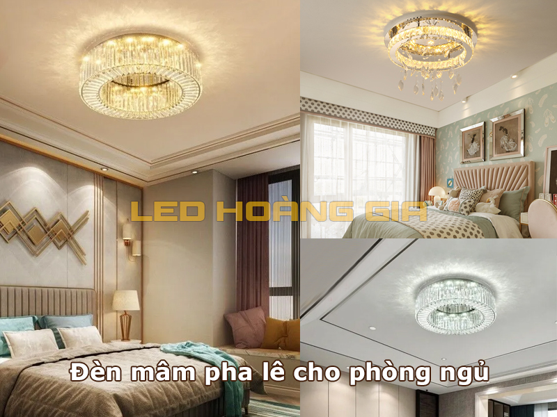 Đèn mâm pha lê cho phòng ngủ